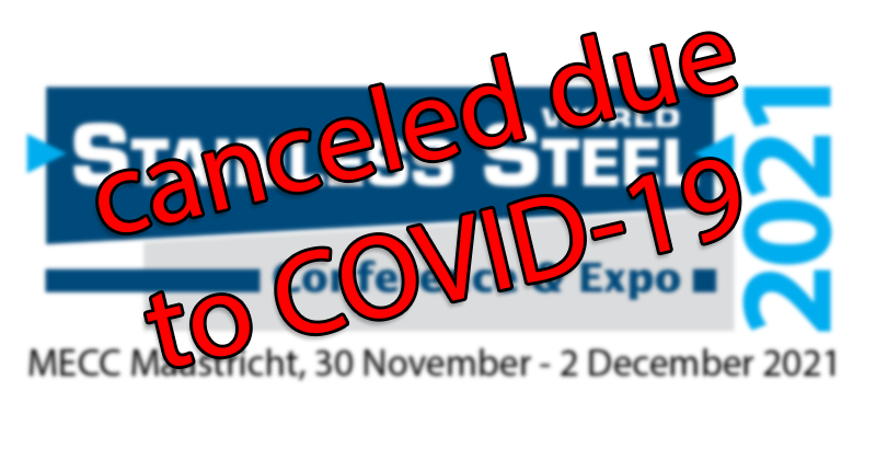 Stainless Steel World reschedule to September 2022...